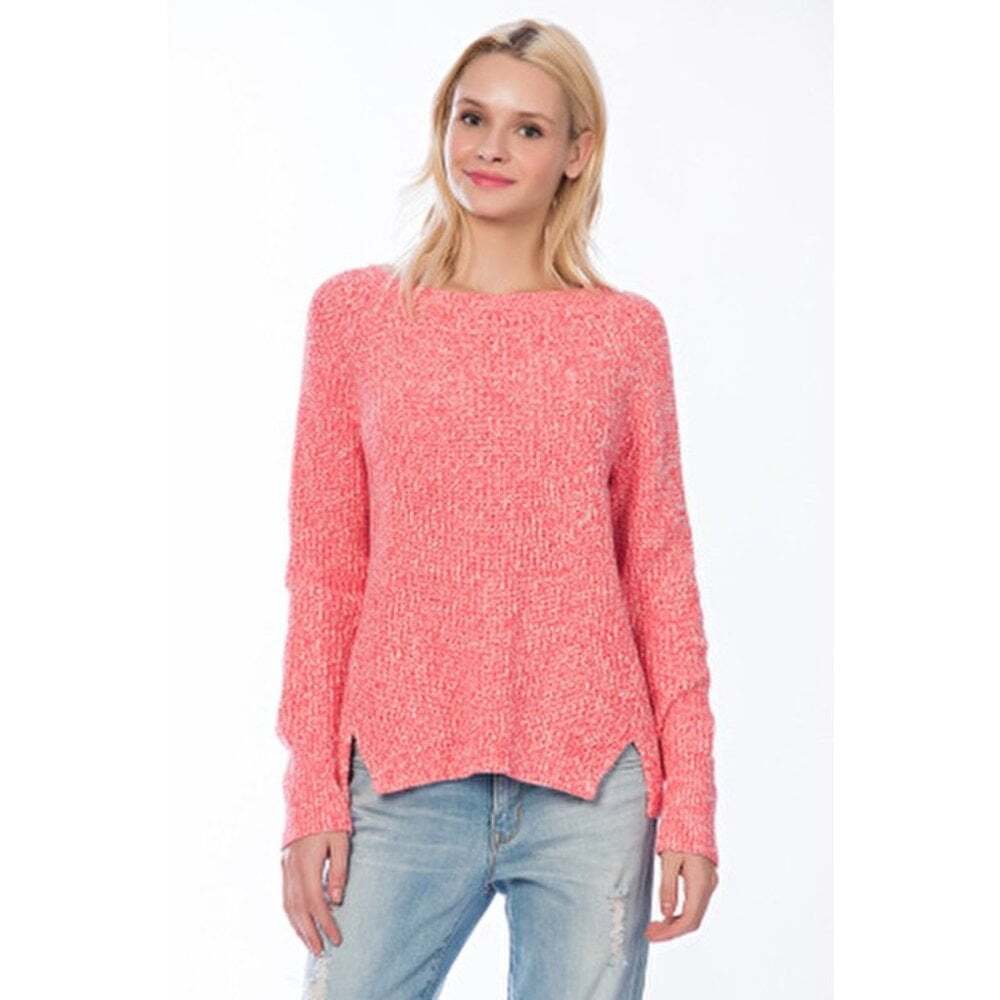 Gap Small high slit shaker sweater rose bush cotton cozy chic casual minimalist